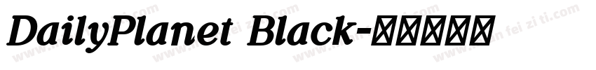 DailyPlanet Black字体转换